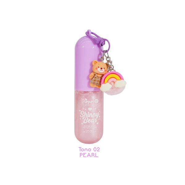 Mini Shimmer Shinny Bear Purpure