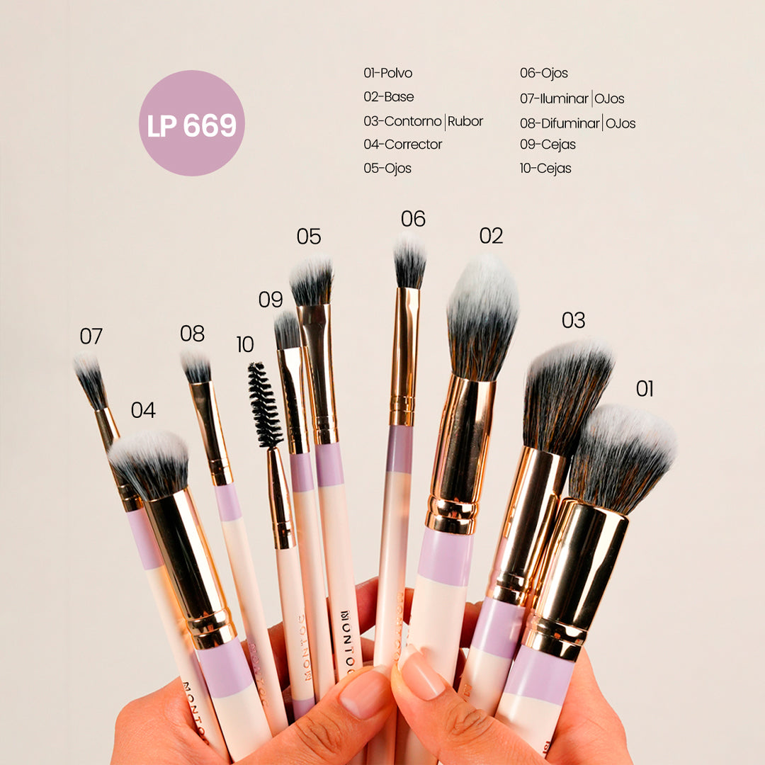 Kit X10 Brochas Fluffy Montoc